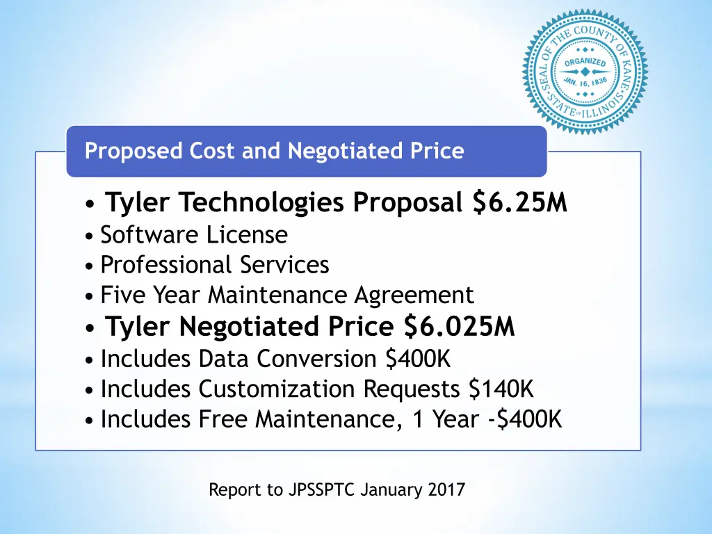 proposed cost and negotiated price