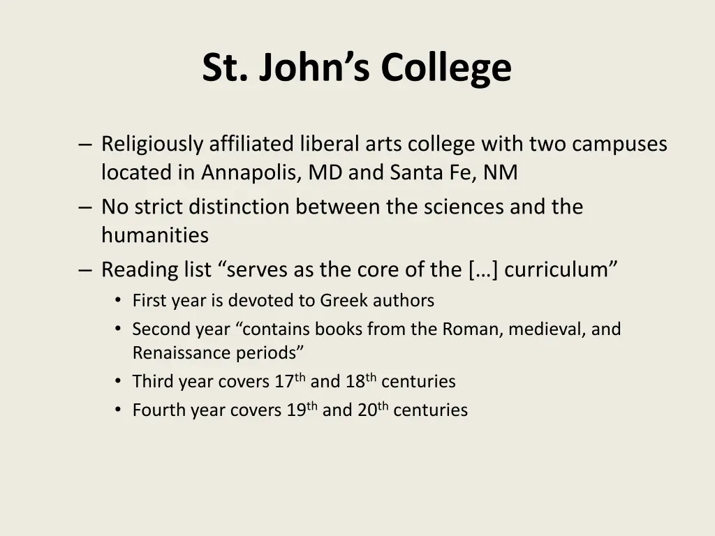 st john s college