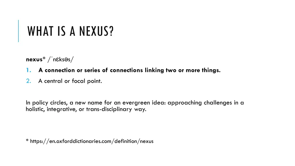 what is a nexus