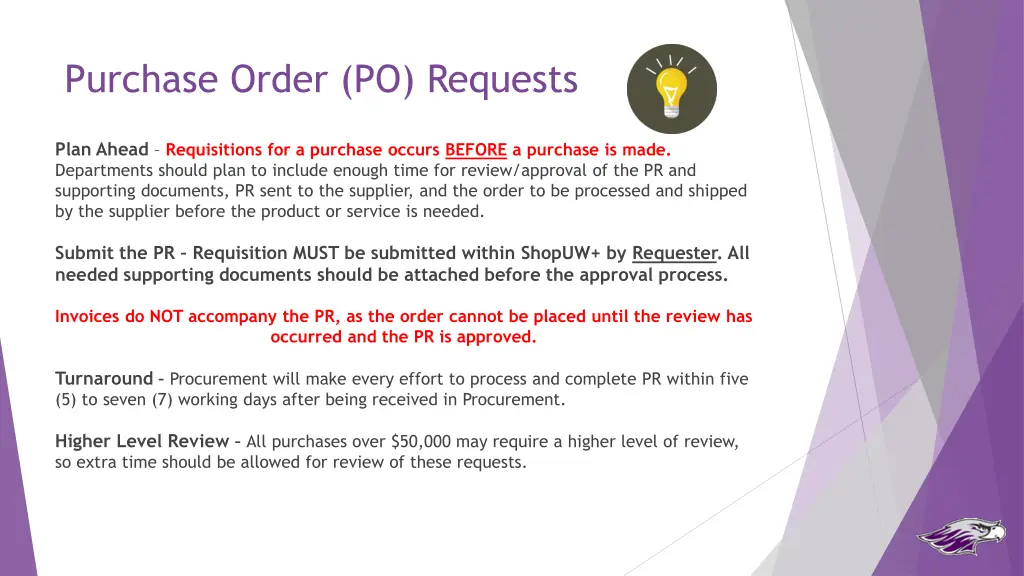 purchase order po requests