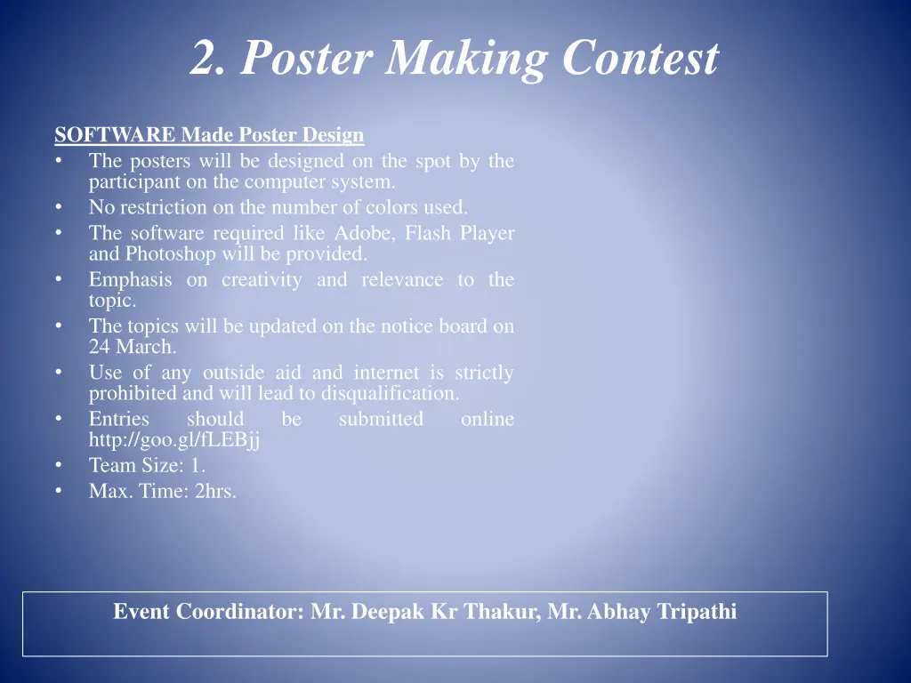 2 poster making contest 1