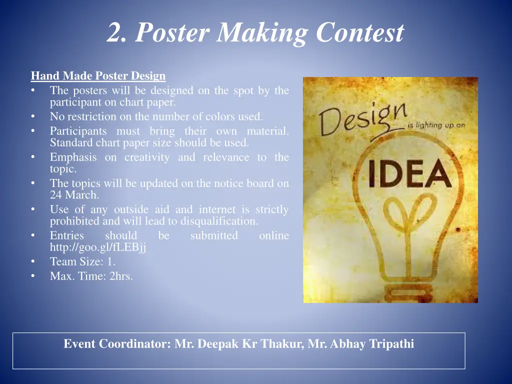 2 poster making contest