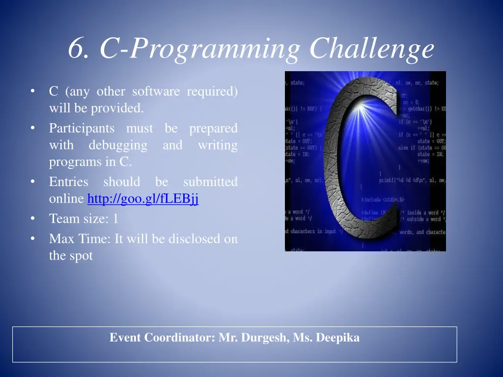 6 c programming challenge