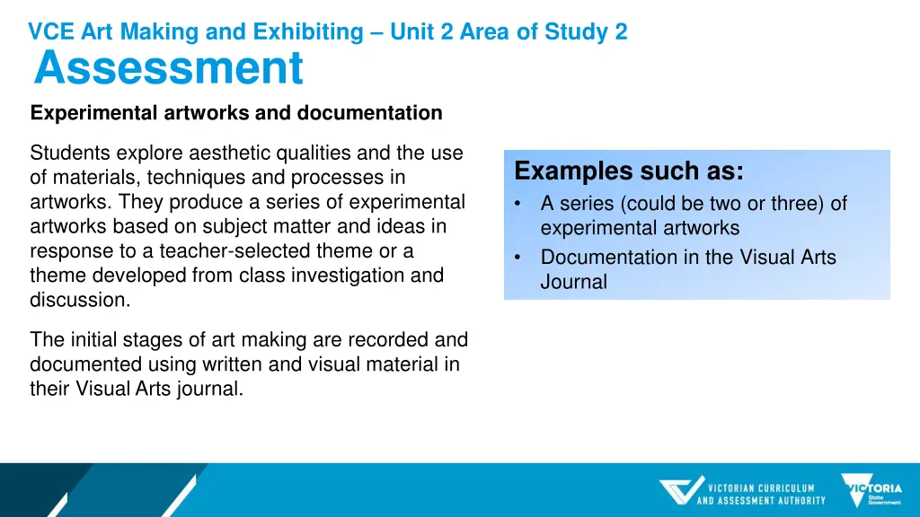 vce art making and exhibiting unit 2 area 6