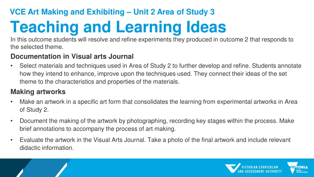 vce art making and exhibiting unit 2 area 8