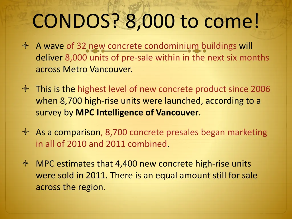 condos 8 000 to come