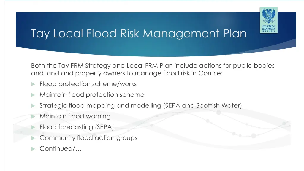 tay local flood risk management plan 2