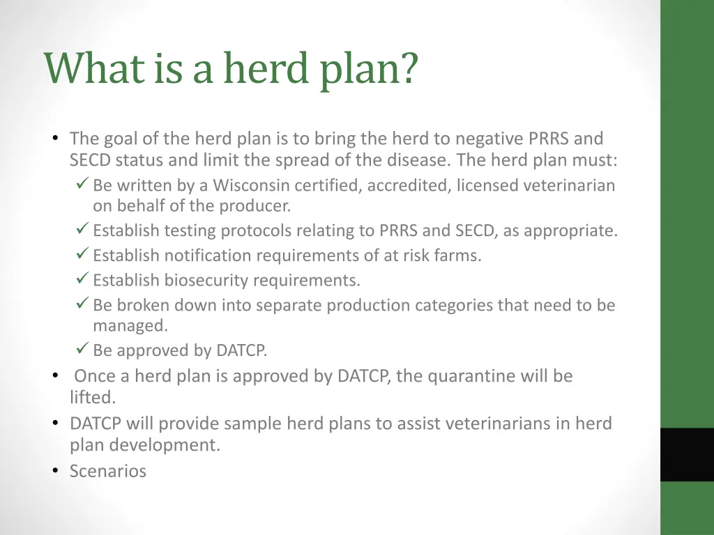 what is a herd plan