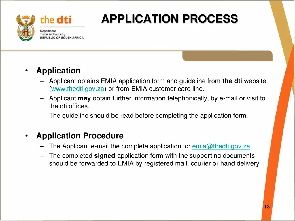 application process