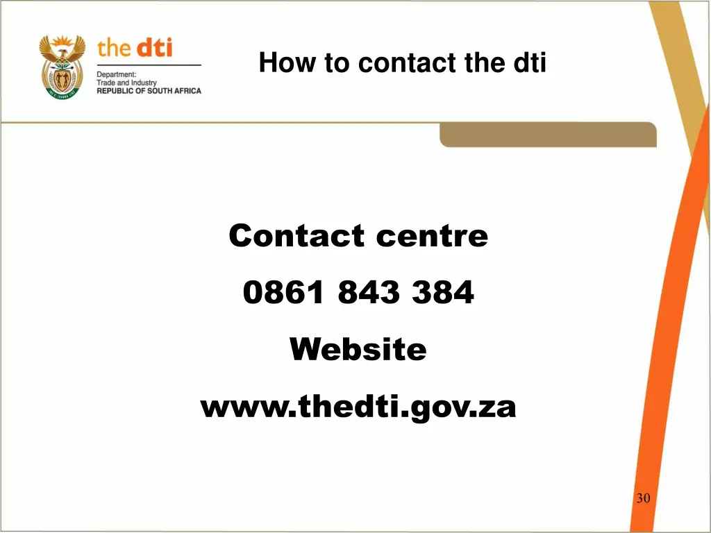 how to contact the dti