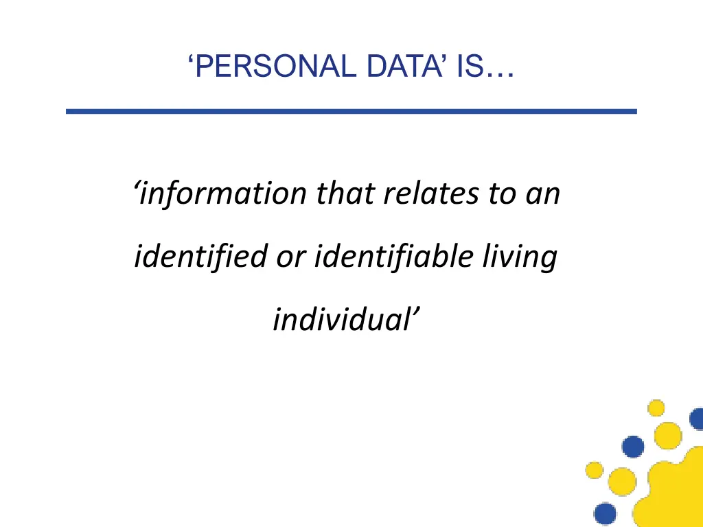 personal data is