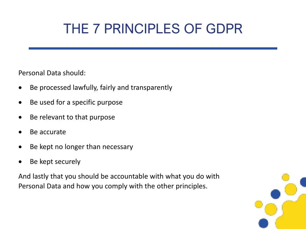 the 7 principles of gdpr