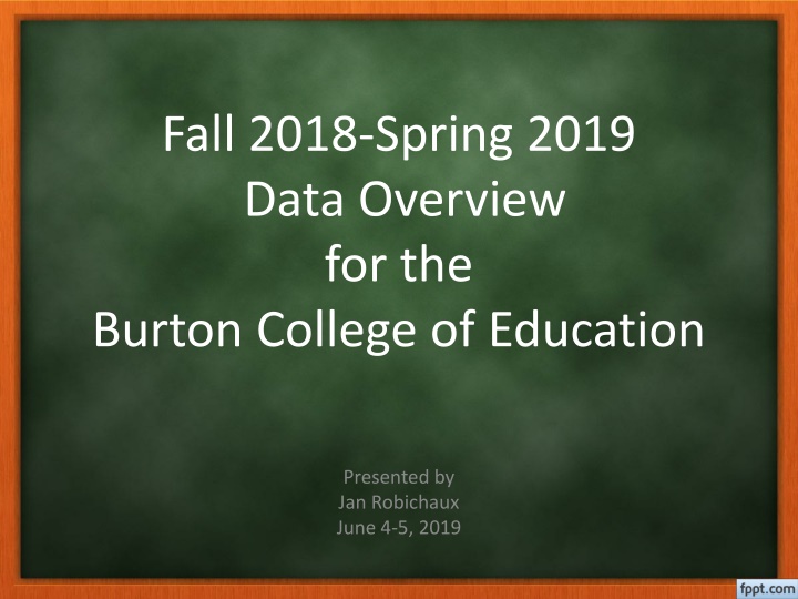 fall 2018 spring 2019 data overview