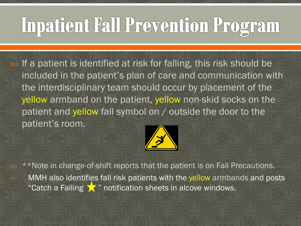 inpatient fall prevention program