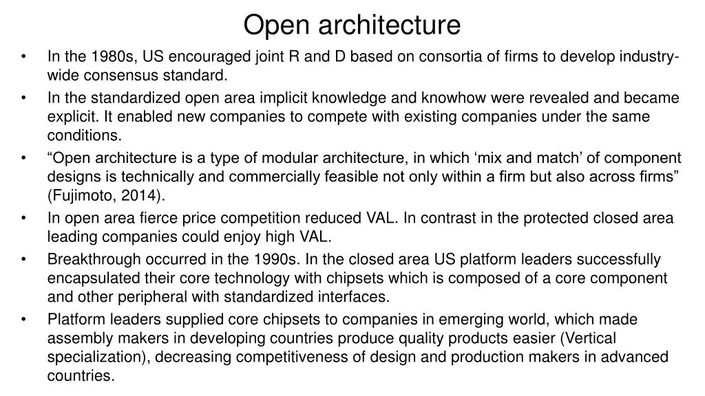 open architecture