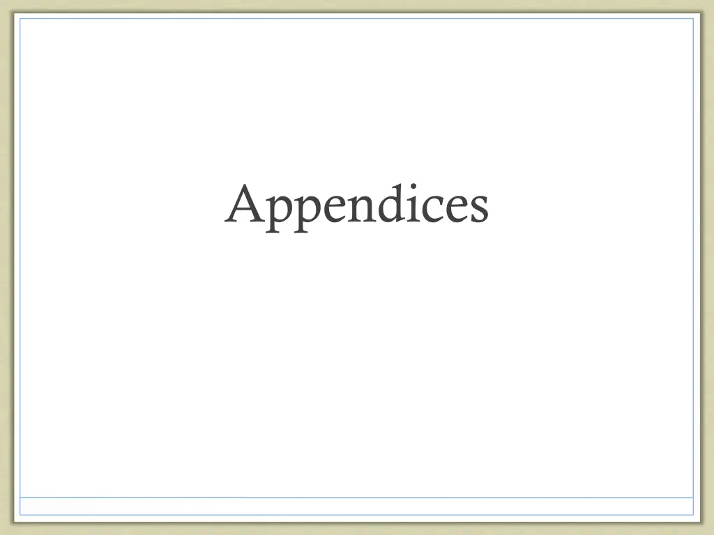 appendices