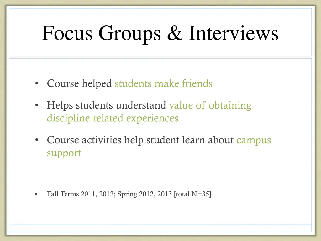 focus groups interviews