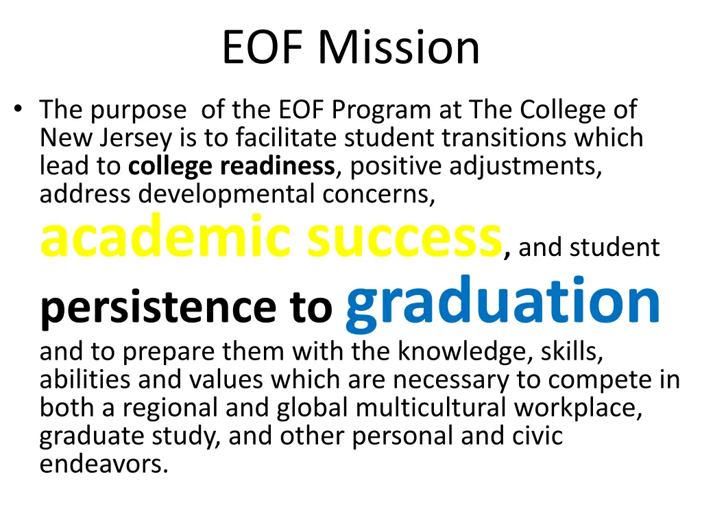 eof mission