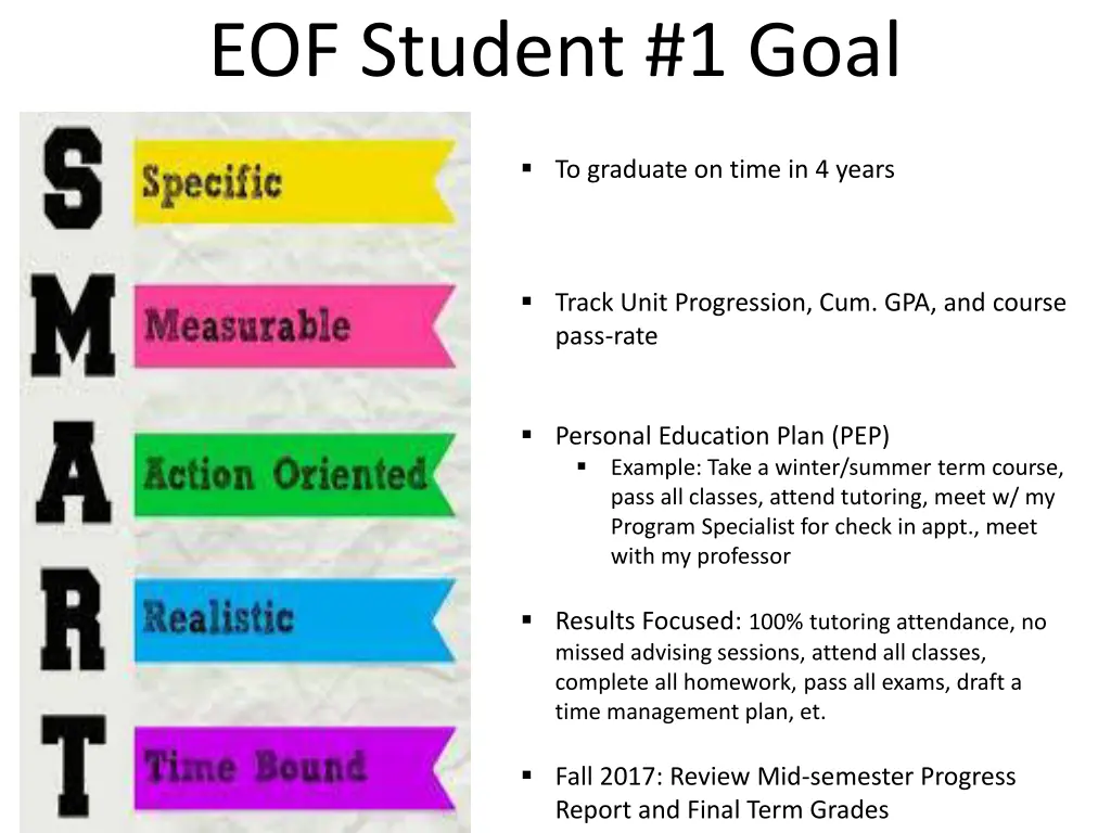 eof student 1 goal