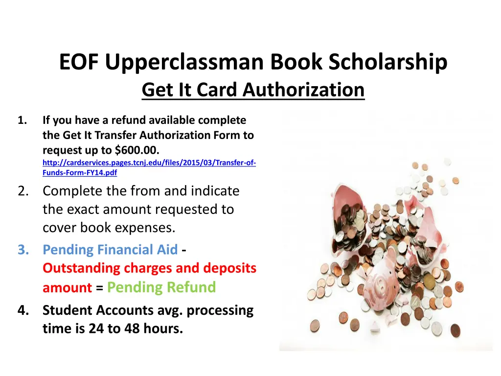 eof upperclassman book scholarship get it card