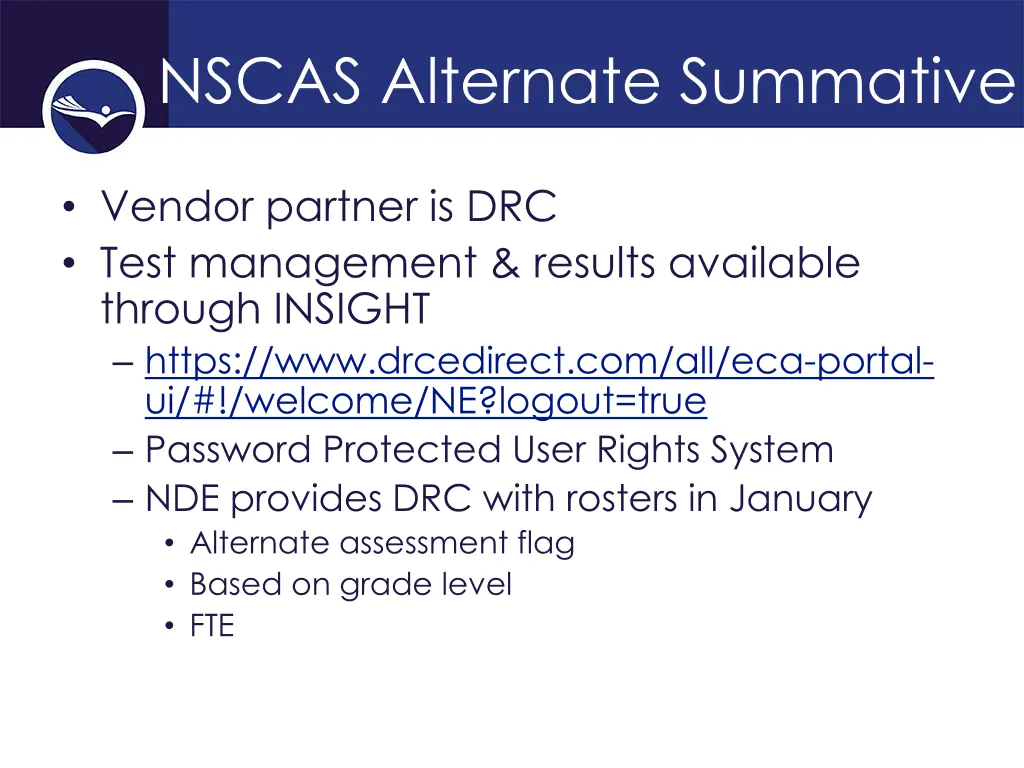 nscas alternate summative