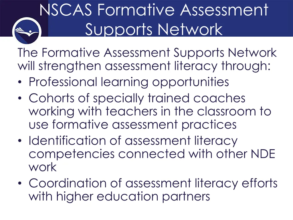 nscas formative assessment supports network 1