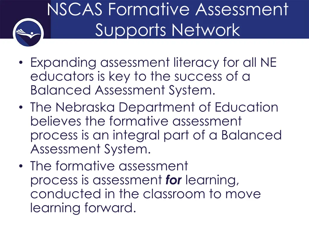 nscas formative assessment supports network