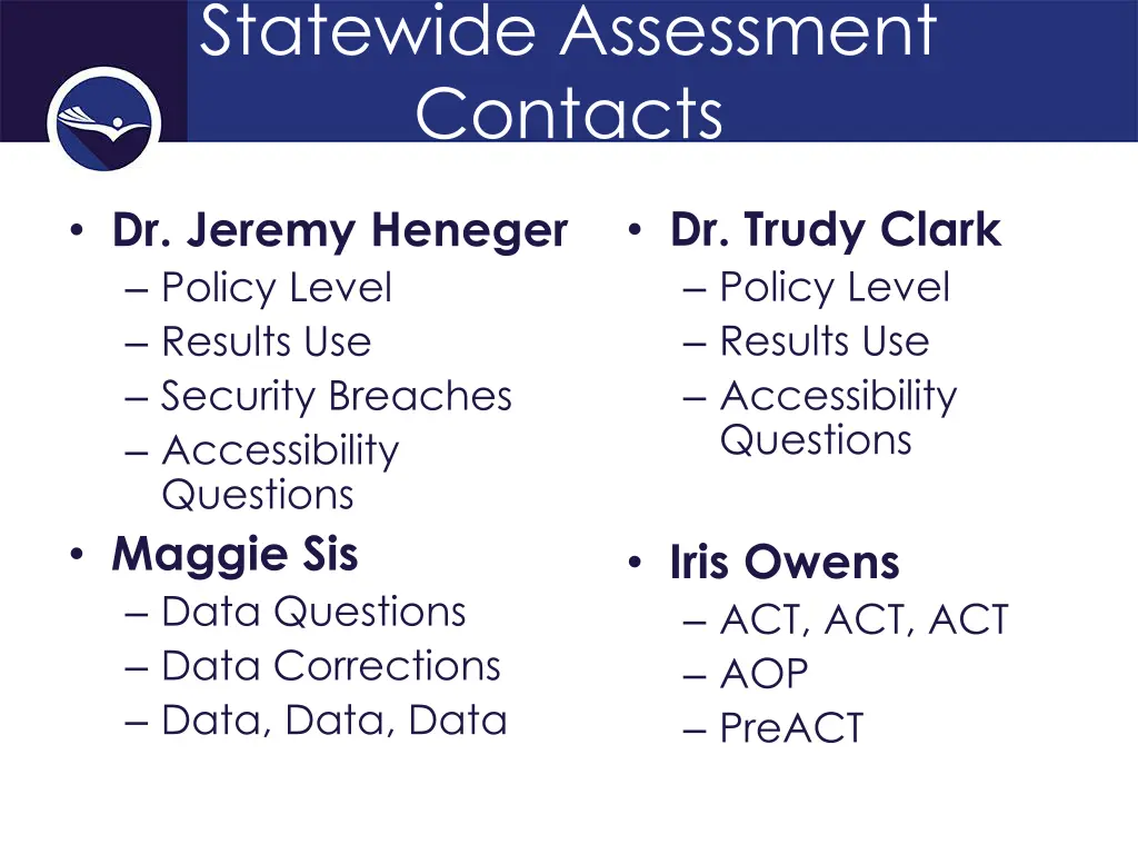 statewide assessment contacts 1