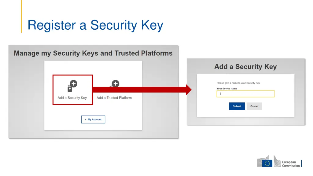 register a security key 1