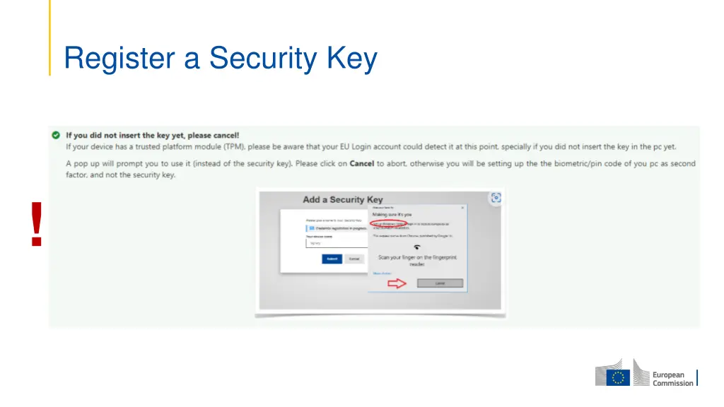 register a security key 2