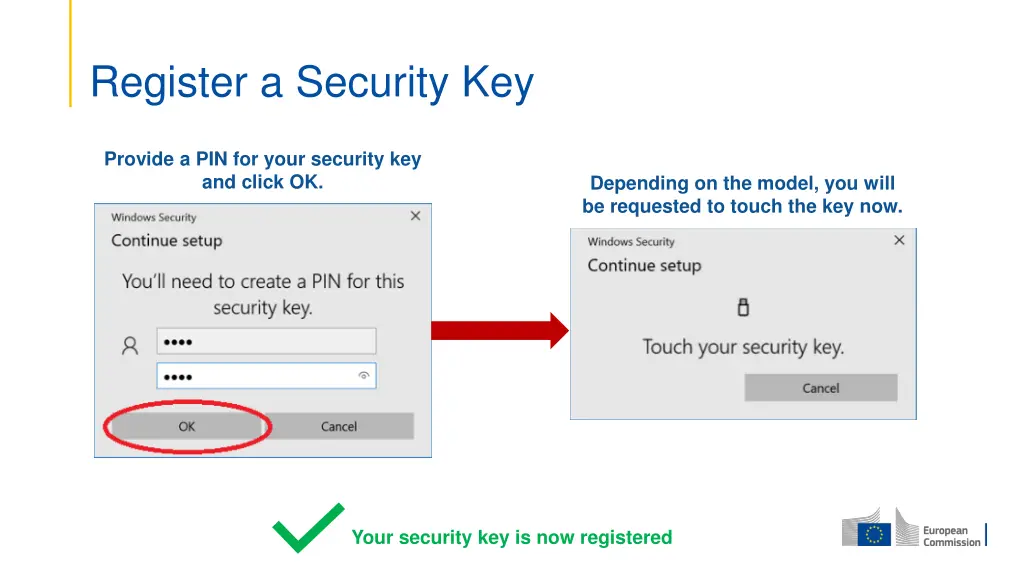 register a security key 4
