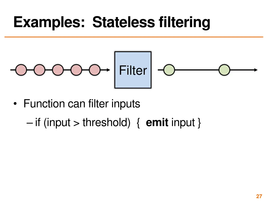 examples stateless filtering