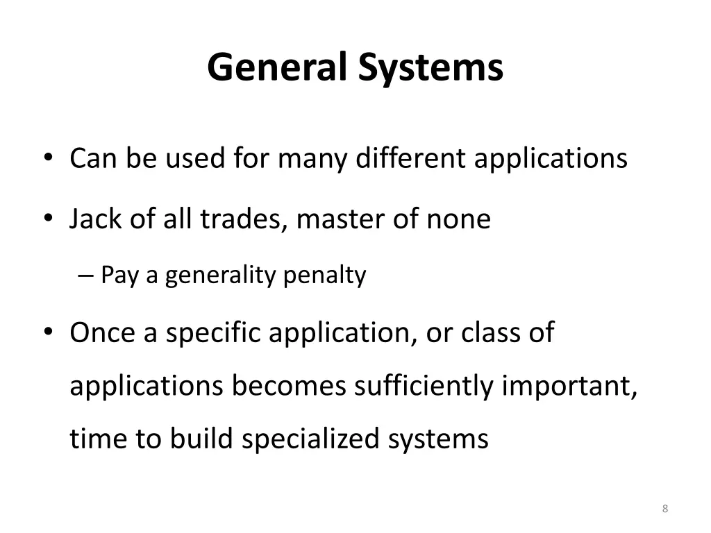 general systems