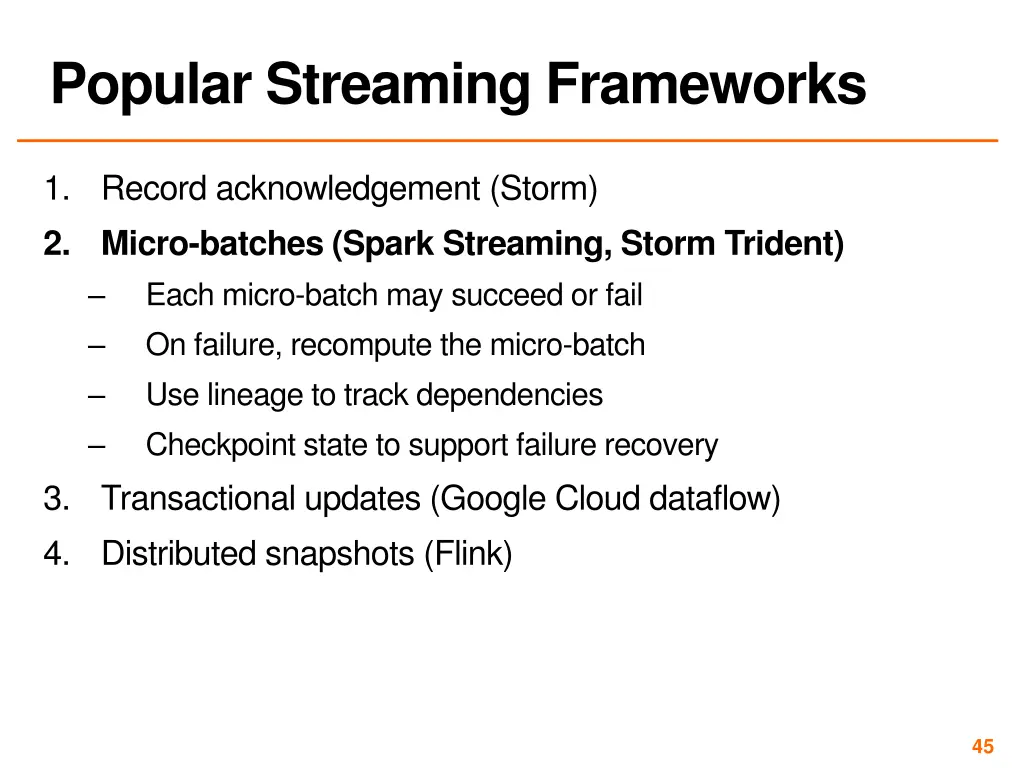 popular streaming frameworks 2