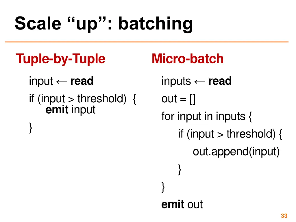 scale up batching