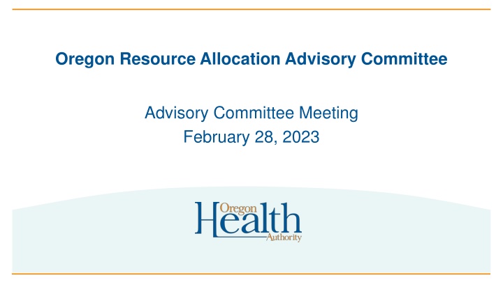 oregon resource allocation advisory committee