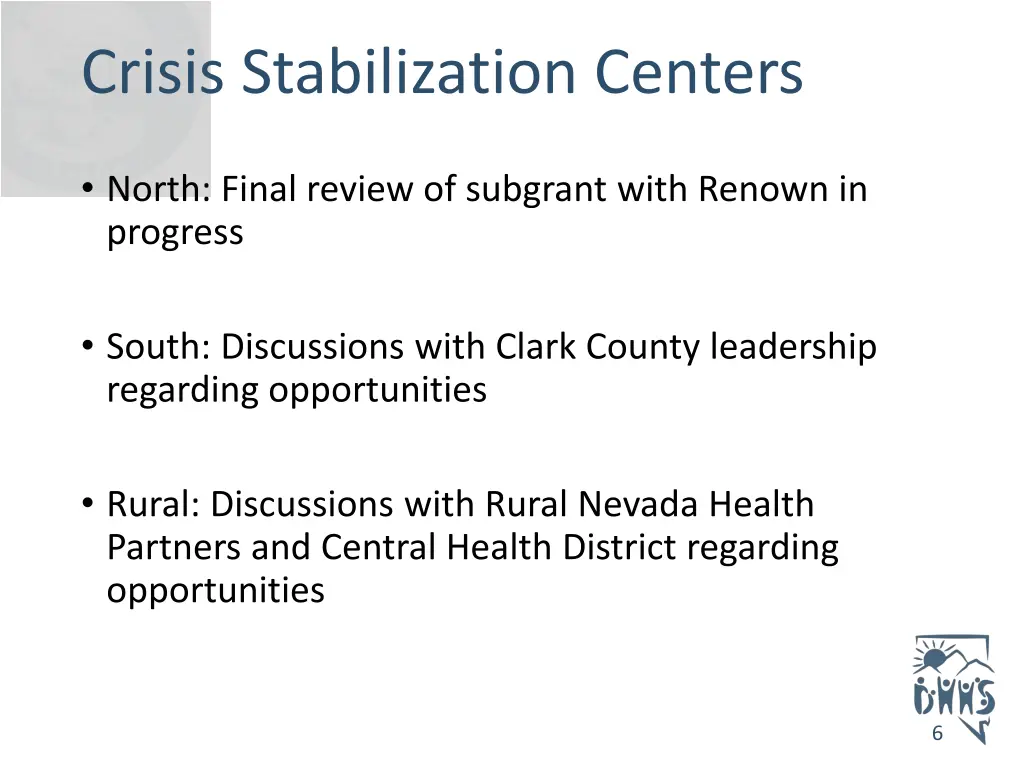 crisis stabilization centers