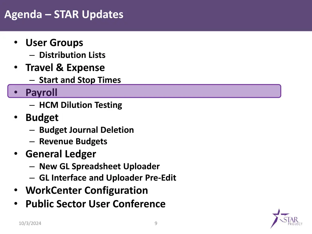 agenda star updates 3