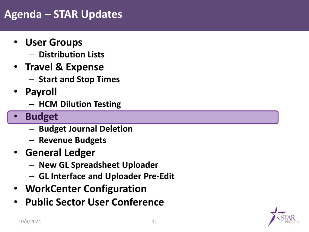 agenda star updates 4