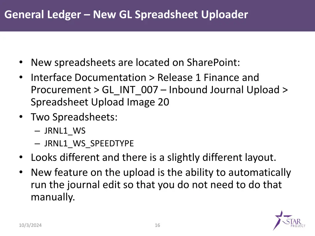 general ledger new gl spreadsheet uploader