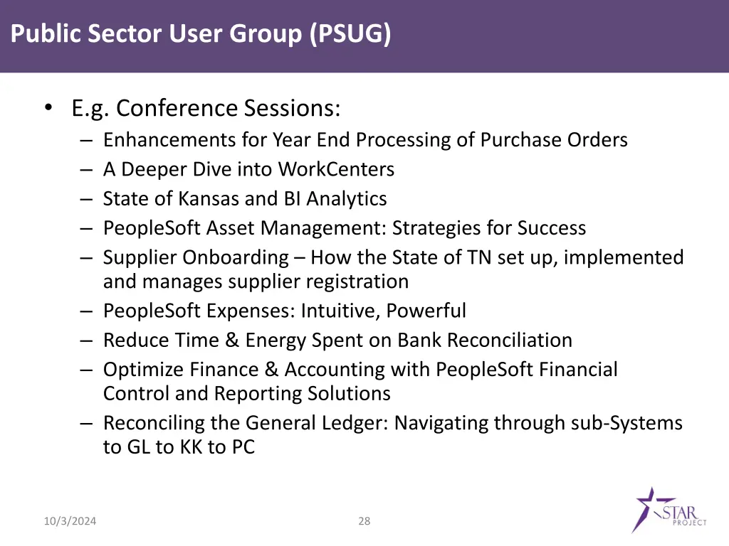 public sector user group psug 1