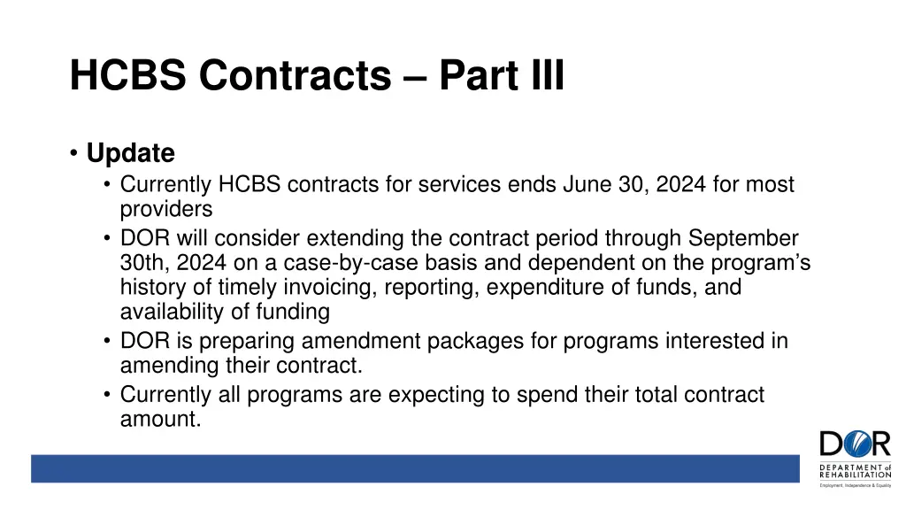 hcbs contracts part iii