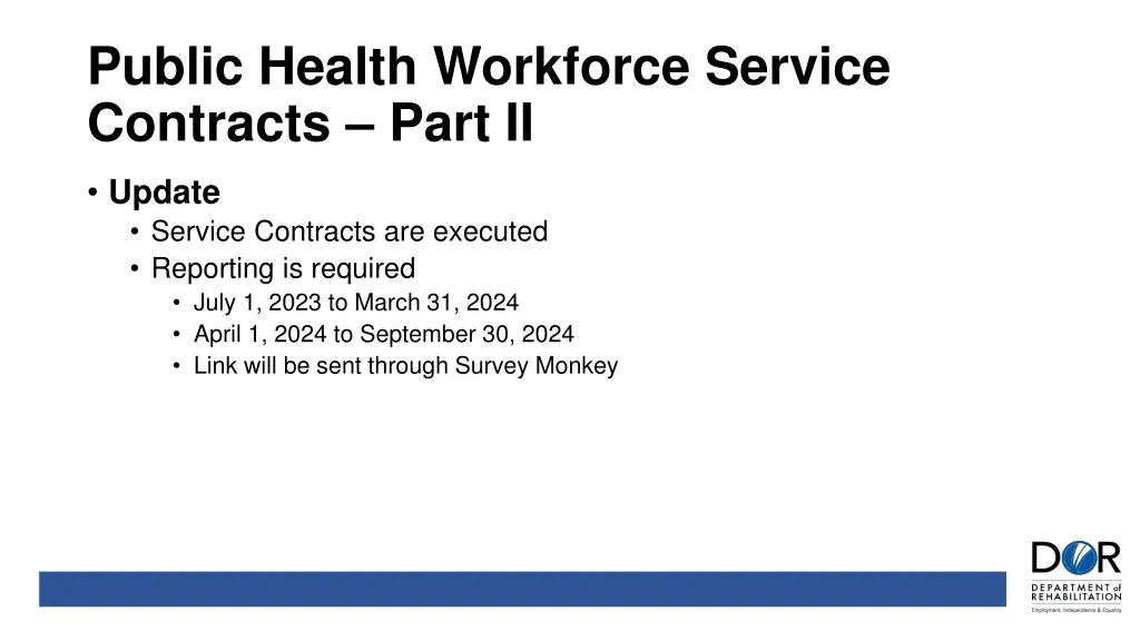 public health workforce service contracts part ii