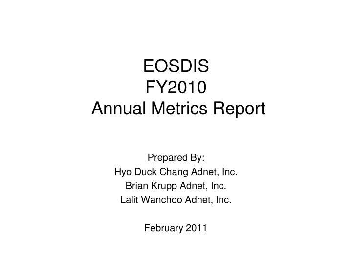 eosdis fy2010