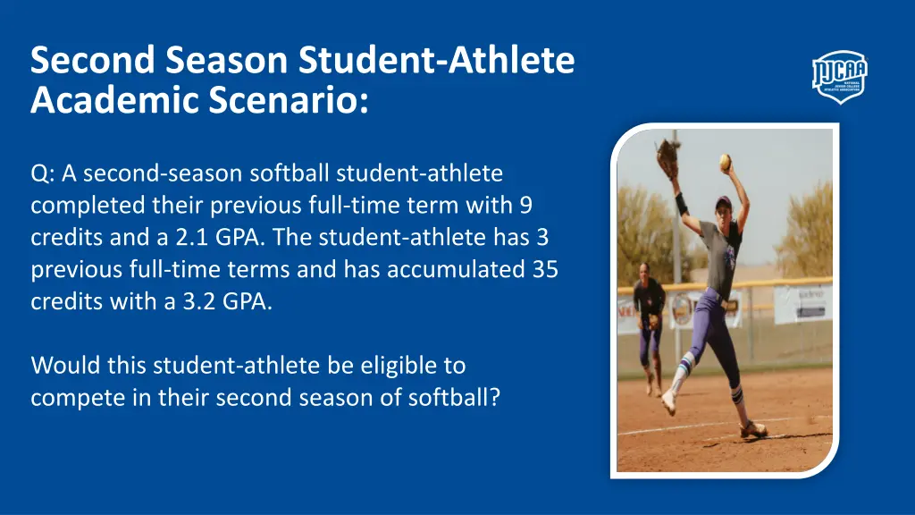 second season student athlete academic scenario