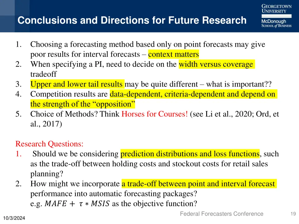 conclusions and directions for future research