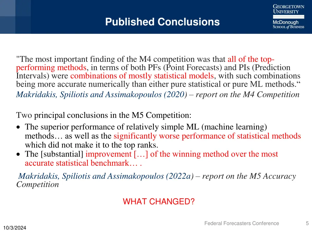 published conclusions