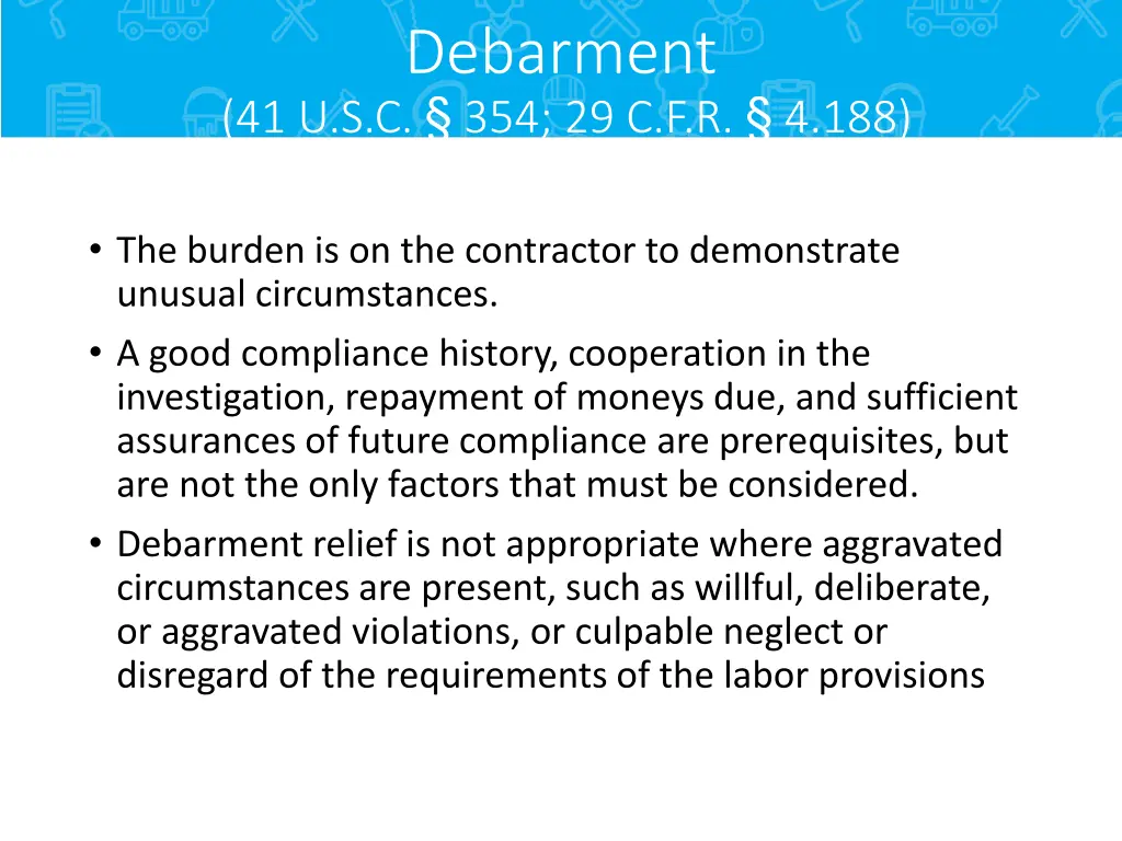 debarment 1