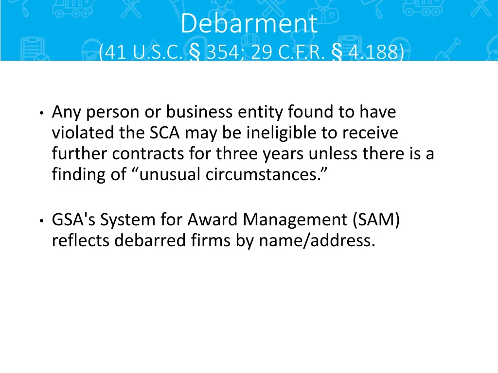 debarment