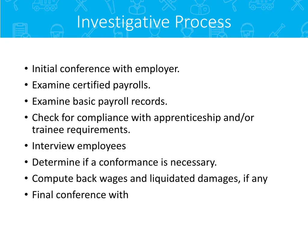 investigative process